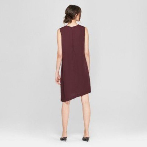 New PROLOGUE Wine Draped Asymmetric Dress XXL NWT - Picture 2 of 8